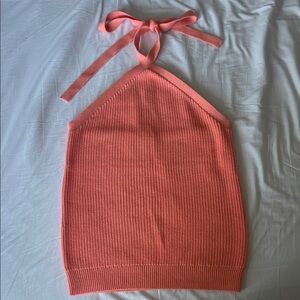 J. Crew Peach Knit Halter Top